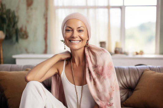 smiling woman wearing head scarf